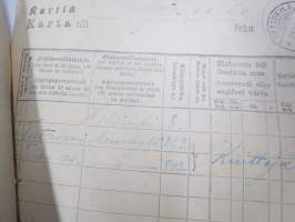 Kartta 1.8.-31.8.1910 Messukylään Tampereelta / Karta till... - Postilaitoksen kirjattujen lähetysten luettelo, sinettileima