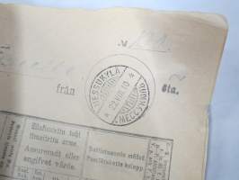Kartta 1.8.-31.8.1910 Messukylään Tampereelta / Karta till... - Postilaitoksen kirjattujen lähetysten luettelo, sinettileima