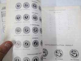 Sotilasmuistio (huom 2 kpl!) S.L. 1964-65 TurRtr viestimies varusmiesaikaisia muistoja ja piirroksia ym. varten tarkoitettu kirja, paljon tekstejä ja piirroksia