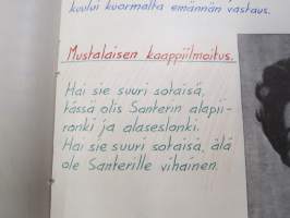 Sotilasmuistio (huom 2 kpl!) S.L. 1964-65 TurRtr viestimies varusmiesaikaisia muistoja ja piirroksia ym. varten tarkoitettu kirja, paljon tekstejä ja piirroksia