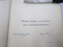 Sotilasmuistio (huom 2 kpl!) S.L. 1964-65 TurRtr viestimies varusmiesaikaisia muistoja ja piirroksia ym. varten tarkoitettu kirja, paljon tekstejä ja piirroksia