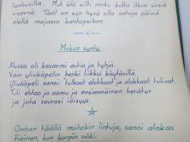 Sotilasmuistio (huom 2 kpl!) S.L. 1964-65 TurRtr viestimies varusmiesaikaisia muistoja ja piirroksia ym. varten tarkoitettu kirja, paljon tekstejä ja piirroksia