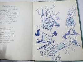 Sotilasmuistio (huom 2 kpl!) S.L. 1964-65 TurRtr viestimies varusmiesaikaisia muistoja ja piirroksia ym. varten tarkoitettu kirja, paljon tekstejä ja piirroksia