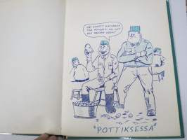 Sotilasmuistio (huom 2 kpl!) S.L. 1964-65 TurRtr viestimies varusmiesaikaisia muistoja ja piirroksia ym. varten tarkoitettu kirja, paljon tekstejä ja piirroksia
