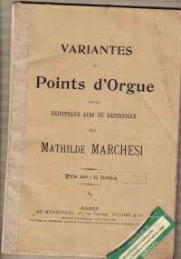 Variantes et points d&#039;orgue airs répertoire chant