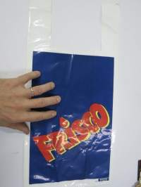 Frisco -muovikassi 1980-luvulta, mainoskassi / promootiokassi