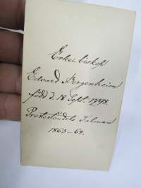 Arkkipiispa Edouard Bergenheim -visiittikorttivalokuva, CDV, myyntikuva, ei kuvaamotietoja