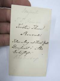 Arkkipiispa Torsten Thore Renvall -visiittikorttivalokuva, CDV, myyntikuva, ei kuvaamotietoja