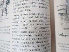 Punanen Viesti (Punainen wiesti) 1920 - Sosialidemokraattinen kevätjulkaisu, propagandistinen, osin tosipohjaista tekstiä, osin kaunokirjallista, kansikuvitus