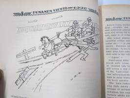 Punanen Viesti (Punainen wiesti) 1920 - Sosialidemokraattinen kevätjulkaisu, propagandistinen, osin tosipohjaista tekstiä, osin kaunokirjallista, kansikuvitus