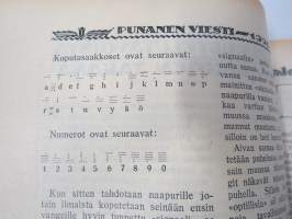 Punanen Viesti (Punainen wiesti) 1920 - Sosialidemokraattinen kevätjulkaisu, propagandistinen, osin tosipohjaista tekstiä, osin kaunokirjallista, kansikuvitus