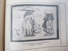 Punanen Viesti (Punainen wiesti) 1920 - Sosialidemokraattinen kevätjulkaisu, propagandistinen, osin tosipohjaista tekstiä, osin kaunokirjallista, kansikuvitus
