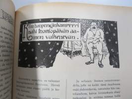 Punanen Viesti (Punainen wiesti) 1916 - Sosialidemokraattinen kevätjulkaisu, propagandistinen, osin tosipohjaista tekstiä, osin kaunokirjallista, kuvitusta