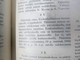 Punanen Viesti (Punainen wiesti) 1910 - Sosialidemokraattinen kevätjulkaisu, propagandistinen, osin tosipohjaista tekstiä, osin kaunokirjallista, kuvitusta