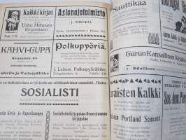 Punanen Viesti (Punainen wiesti) 1917 - Sosialidemokraattinen kevätjulkaisu, propagandistinen, osin tosipohjaista tekstiä, osin kaunokirjallista, kuvitusta