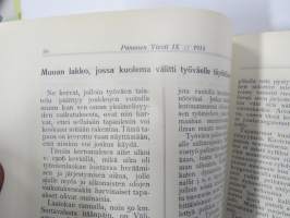 Punanen Viesti (Punainen wiesti) 1915 - Sosialidemokraattinen kevätjulkaisu, propagandistinen, osin tosipohjaista tekstiä, osin kaunokirjallista, kuvitusta