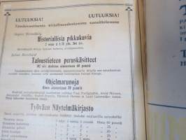 Punanen Viesti (Punainen wiesti) 1915 - Sosialidemokraattinen kevätjulkaisu, propagandistinen, osin tosipohjaista tekstiä, osin kaunokirjallista, kuvitusta