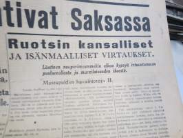 Ajan Suunta 1933 nr 142, ilmestynyt 23.6.1933, sis. mm.; Ketunraudat loksahtivatr Saksassa, He tulevat -laulu sanat Reino Hirviseppä, Vaaliehdokkaita, ym.