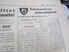 Ajan Suunta 1933 nr 142, ilmestynyt 23.6.1933, sis. mm.; Ketunraudat loksahtivatr Saksassa, He tulevat -laulu sanat Reino Hirviseppä, Vaaliehdokkaita, ym.