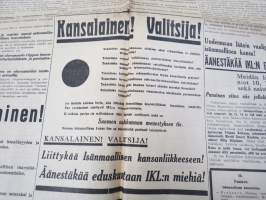 Ajan Suunta 1933 nr 142, ilmestynyt 23.6.1933, sis. mm.; Ketunraudat loksahtivatr Saksassa, He tulevat -laulu sanat Reino Hirviseppä, Vaaliehdokkaita, ym.