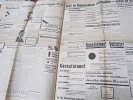 Ajan Suunta 1933 nr 142, ilmestynyt 23.6.1933, sis. mm.; Ketunraudat loksahtivatr Saksassa, He tulevat -laulu sanat Reino Hirviseppä, Vaaliehdokkaita, ym.