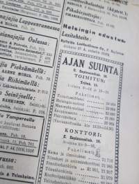 Ajan Suunta 1933 nr 142, ilmestynyt 23.6.1933, sis. mm.; Ketunraudat loksahtivatr Saksassa, He tulevat -laulu sanat Reino Hirviseppä, Vaaliehdokkaita, ym.