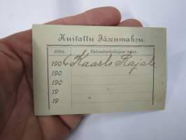 Piikkiön Ponsi, Juha Ahlberg (Ainisi), v. 1906 -jäsenlippu