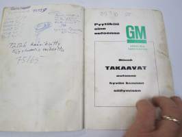 Opel Kadett-Olympia -käyttöohjekirja