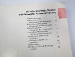 Mercedes-Benz 200 T / TE / TD, 230 TE, 250 TD, 300 TD, 300 TE / TE-24, 300 TD Turbo, 300 TE 4Matic, 300 TD Turbo 4Matic -käyttöohjekirja, saksankielinen