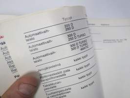 Mercedes-Benz 200 D, 250 D, 300 D, 250 D Turbo, 300 D Turbo, 300 D Turbo 4Matic -käyttöohjekirja