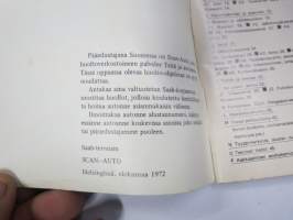 Saab 99 vm. 1973 -käyttöohjekirja