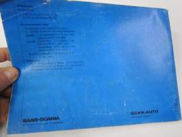 Saab 99 vm. 1973 -käyttöohjekirja