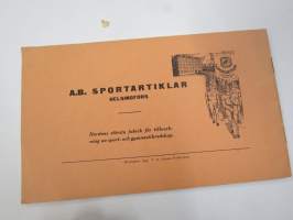 Illustrerad Katalog över Gymnastikredskap nr / 1928 - Ab Sportartiklar (Karhu) -voimistelusalivälineiden kuvitettu tuoteluettelo, ruotsinkielinen