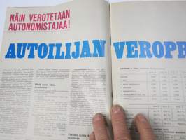 Auto ja Liikenne 1968 nr 10, sis. mm. seur. artikkelit / kuvat / mainokset; Kansikuva AMX, Champion Turbotulppa, Thai International, Autoilijan veroprässi, Austin
