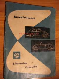 Volkswagen Limousine och Cabriolet - Instruktionsbok  1956