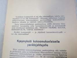 Isänmaa - Laillisuus - Työväenliike - Suomen Kansan Demokraattinen Liitto -pamfletti