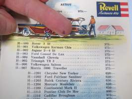 Revell Authentic Kits - rakennussarjat, kuvitettu hinnasto