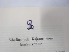 Otto Andersson - Om Jean Sibelius - Två artiklar, Särtryck ur Hbl 8.12.1956 / 3..1957 -tekijän omiste &amp; nimikirjoitus &quot;Till Prof. Dr. Rudner...&quot;