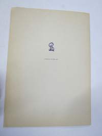 Otto Andersson - Om Jean Sibelius - Två artiklar, Särtryck ur Hbl 8.12.1956 / 3..1957 -tekijän omiste &amp; nimikirjoitus &quot;Till Prof. Dr. Rudner...&quot;