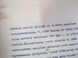 Kalastus. Läherinen mewri, jossa on tiheässä saaria ja luotoja... -tunnistamaton, päiväämätön, painamaton opinnäyte / käsikirjoitus, kalastusaihe