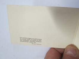 Svante Dahlström -nimikirjoitus kiitoskortilla