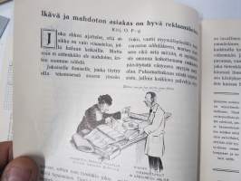Työtoveri 1929 nro 2 - Osuuskauppain toimihenkilöiden ammattilehti, mm. mainontaan liittyviä artikkeleita ja materiaalia - Huomaa Fogelin Pekka Puupää kansikuvassa