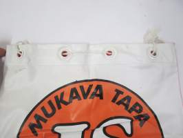 Ilta-Sanomat - Mukava tapa -1970-luvun mainosesine / puhallettava tyyny / rantakassi