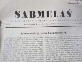 Sabmelas 1934 nr 1 -lehden ensimmäinen ilmestynyt numero