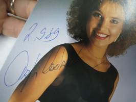 Arja Koriseva -ihailijakortti, jossa nimikirjoitus 2.9.1989