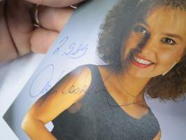Arja Koriseva -ihailijakortti, jossa nimikirjoitus 2.9.1989