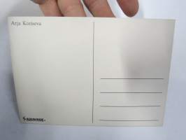 Arja Koriseva -ihailijakortti, jossa nimikirjoitus 2.9.1989