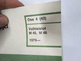 Volvo Huoltokäsikirja Osa 4 (43) Korjausohjeet Vaihteistot M45, M46 1979- -korjaamokirjasarjan osa