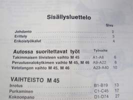 Volvo Huoltokäsikirja Osa 4 (43) Korjausohjeet Vaihteistot M45, M46 1979- -korjaamokirjasarjan osa