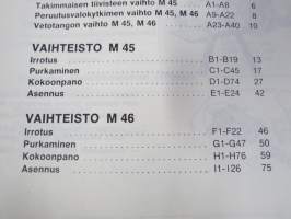 Volvo Huoltokäsikirja Osa 4 (43) Korjausohjeet Vaihteistot M45, M46 1979- -korjaamokirjasarjan osa